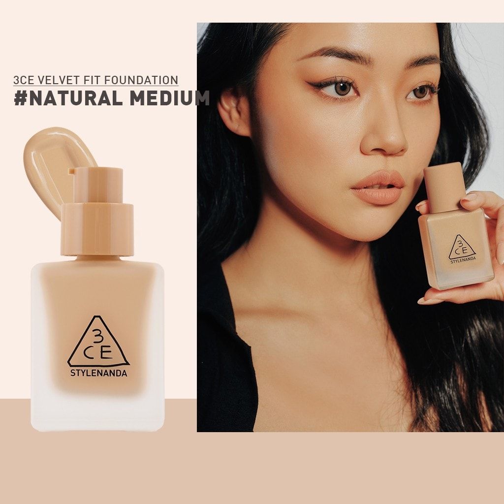 Kem Nền 3CE Velvet Fit Foundation Đủ Tone