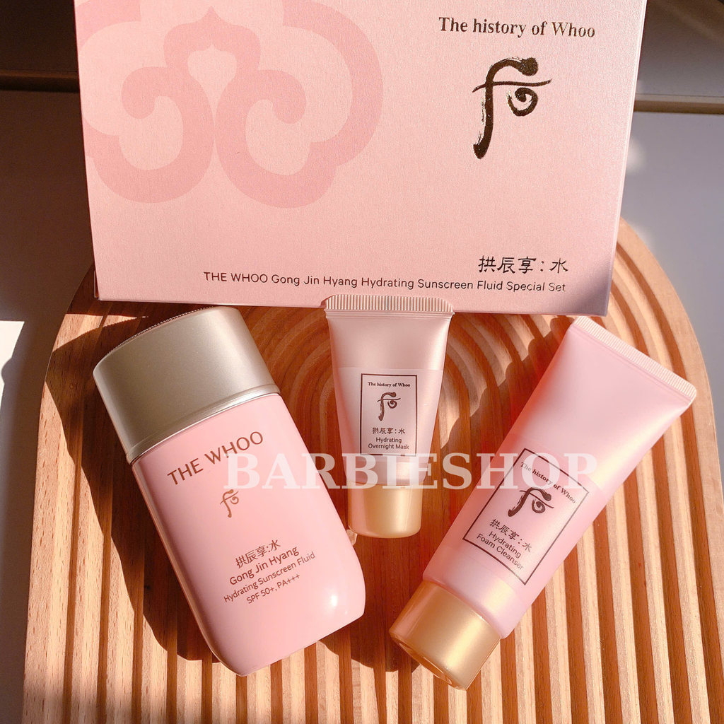 Set Kem Sữa Chống Nắng The Whoo Gongjinhyang Soo Vital Hydrating Sun Fluid SPF50+/ PA+++