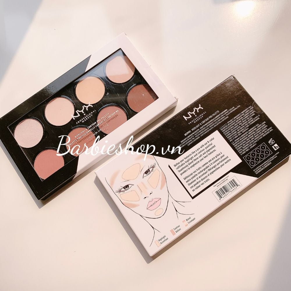 Tạo Khối 8 Ô NYX Highlight & Contour Pro Palatte
