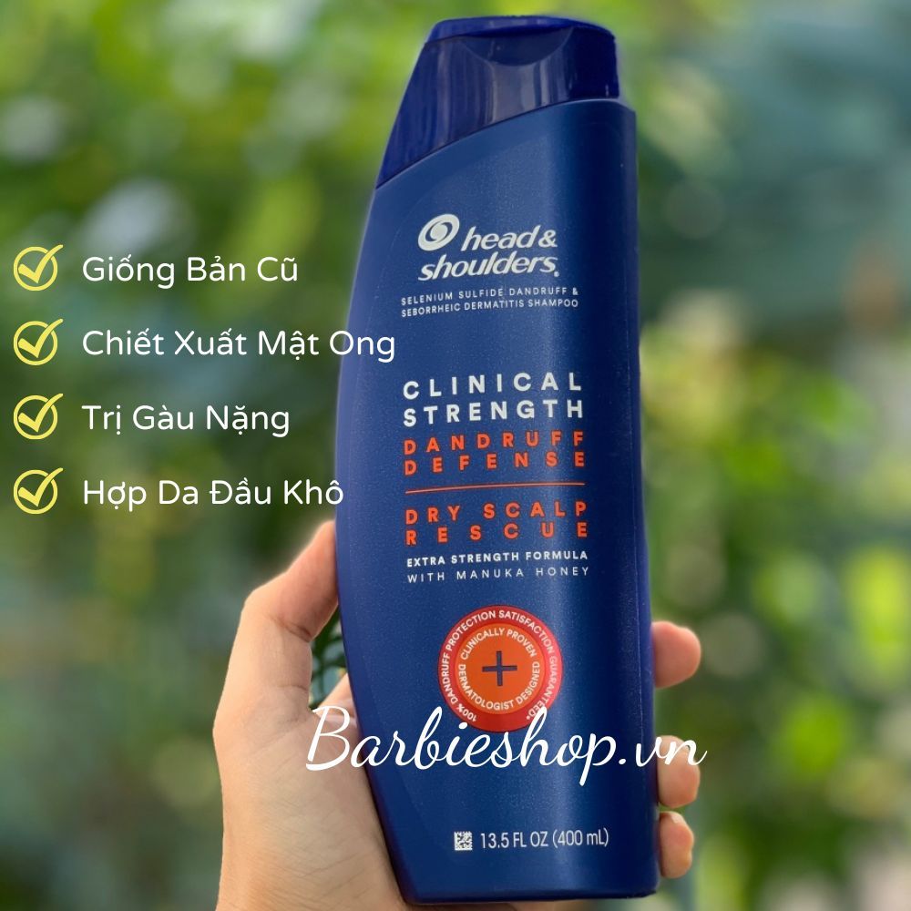 Dầu Gội Head And Shoulders Clinical Strength Mỹ Thuốc Đặc Trị Gàu Và Viêm Da Đầu 400ml - Head Thuốc Mẫu Mới