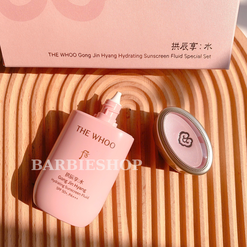 Set Kem Sữa Chống Nắng The Whoo Gongjinhyang Soo Vital Hydrating Sun Fluid SPF50+/ PA+++