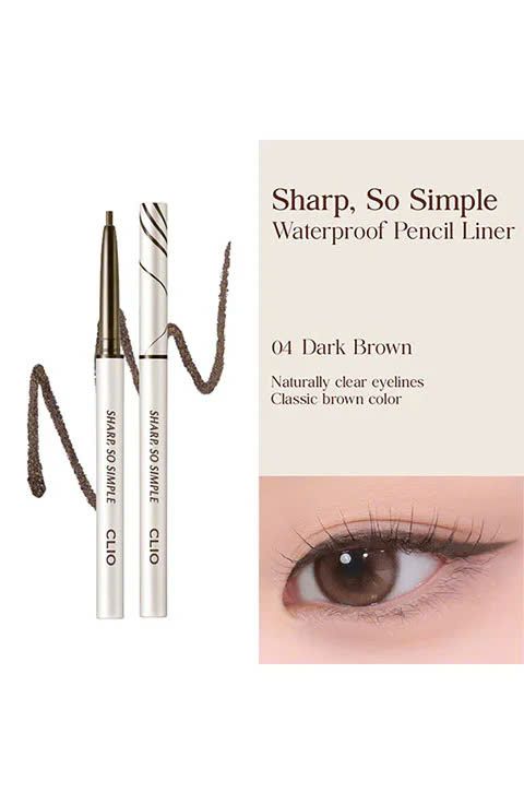 Kẻ Mắt Dạng Sáp Clio Sharp, So Simple Waterproof Pencil Liner (Màu Đen + Màu Nâu)