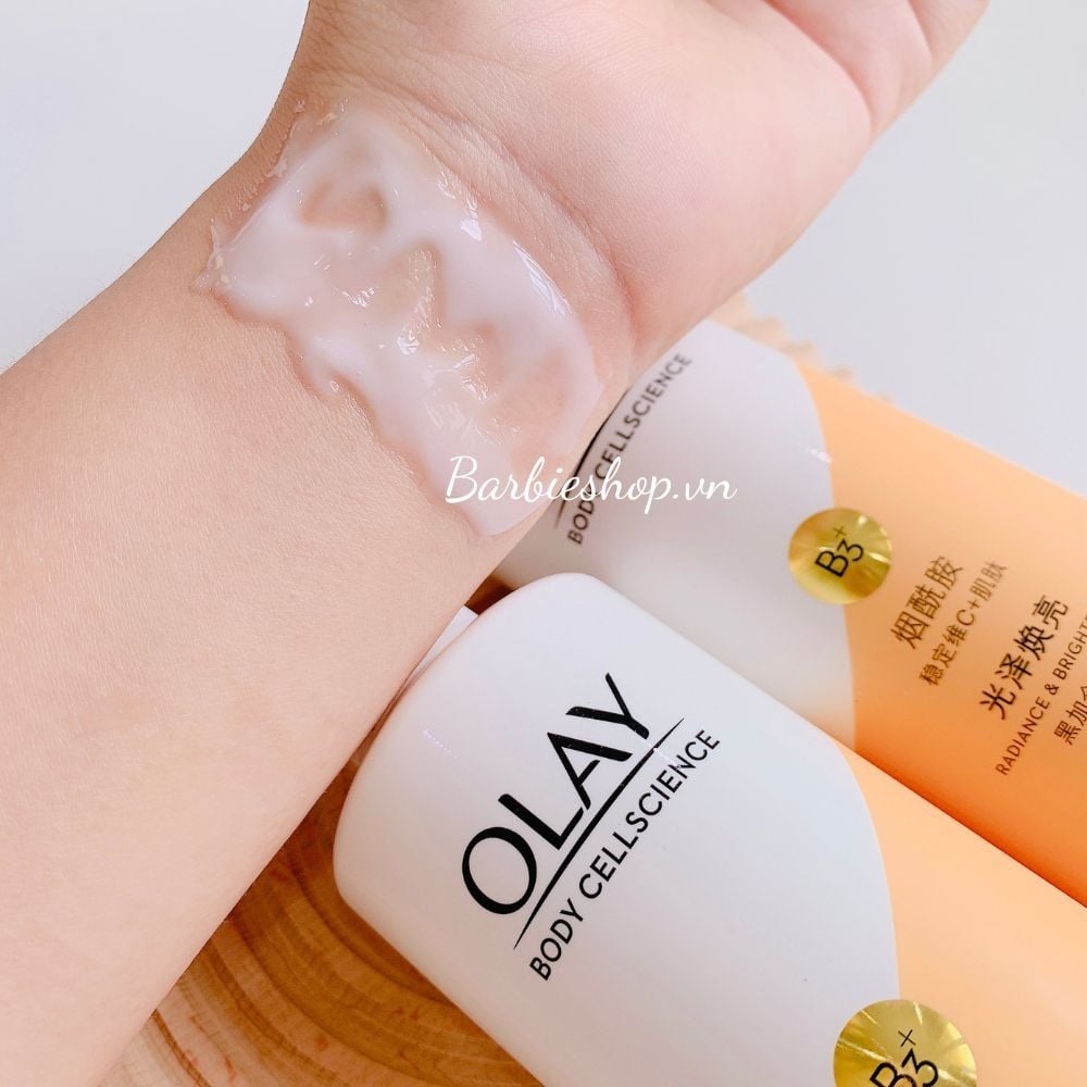 Dưỡng Thể Trắng Da Toàn Thân Olay Body Cellscience 250ml B3 + Vitamin C - Optic Glow Radiance + Radiance & Brightening