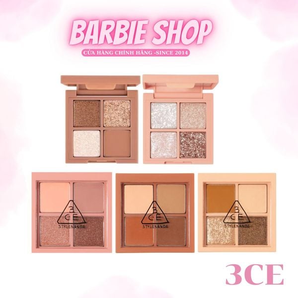 Màu Mắt 3CE 4 Ô Mini Multi Eye Color Palette - Hộp Vuông