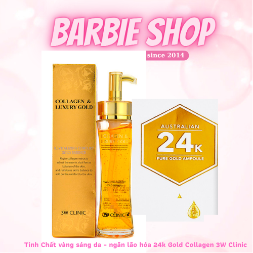 Tinh Chất Collagen & Luxury Gold 24k 3w Clinic 150ml