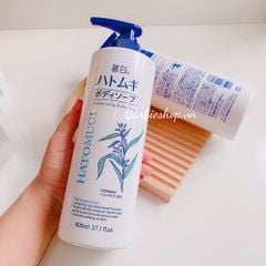 Sữa Tắm Dưỡng Ẩm, Trắng Da Chiết Xuất Ý Dĩ  Hatomugi Moisturizing & Washing The Body Soap 800ml