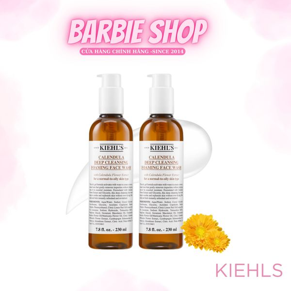 Sữa rửa mặt Kiehl’s calendula face wash 230ml - hoa cúc