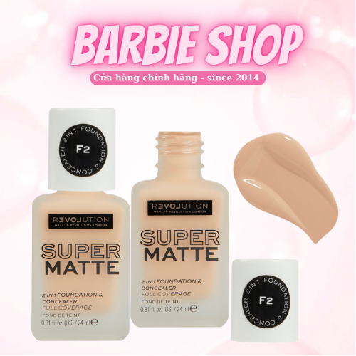 Kem Nền Revolution Super Matte Foundation & Concealer 24ml