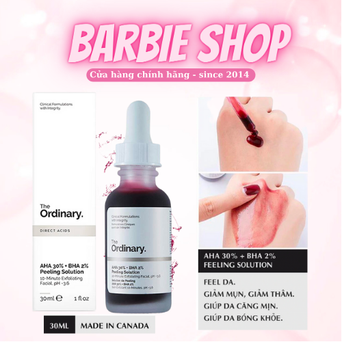 Serum Tẩy Da Chết The Ordinary AHA 30% BHA 2% Peeling Solution 30ml