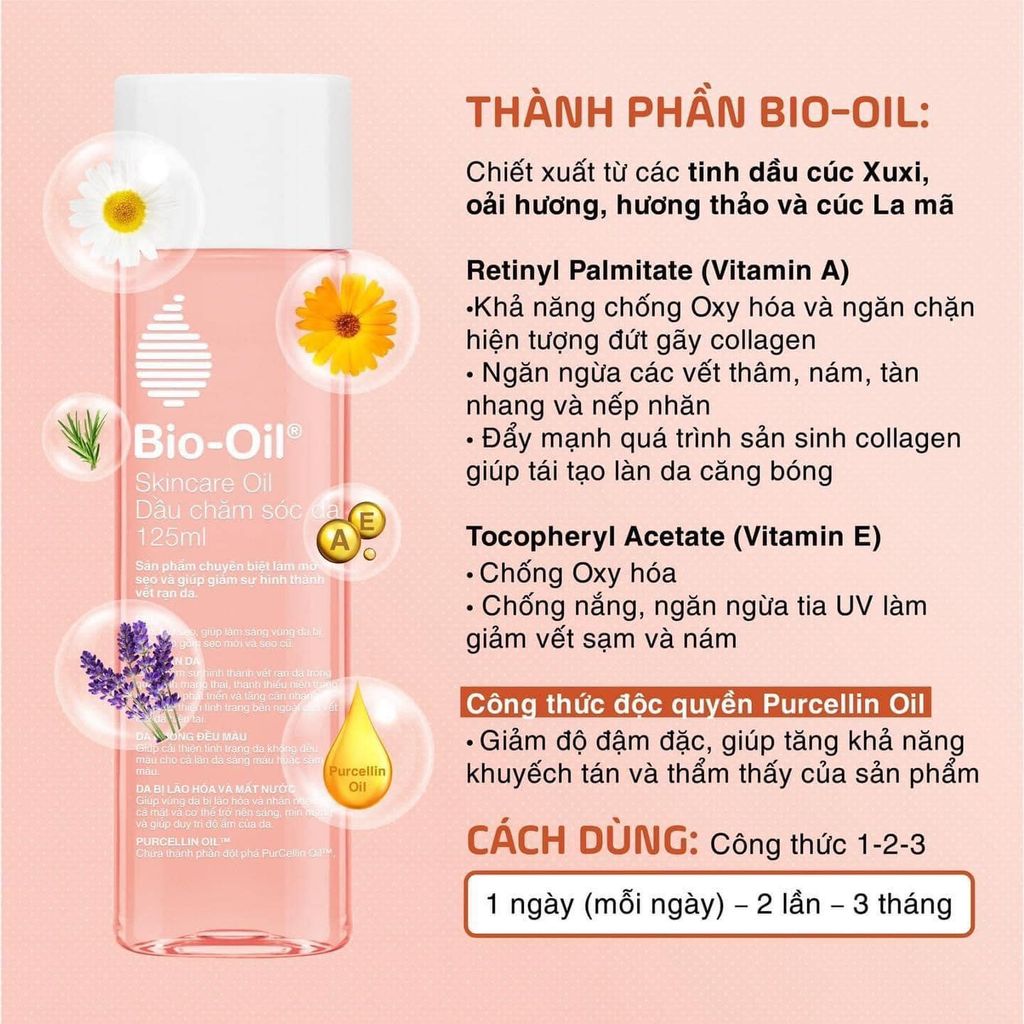 Dầu Dưỡng Chống Rạn Nứt Da, Chống Sẹo Bio-Oil 125ml