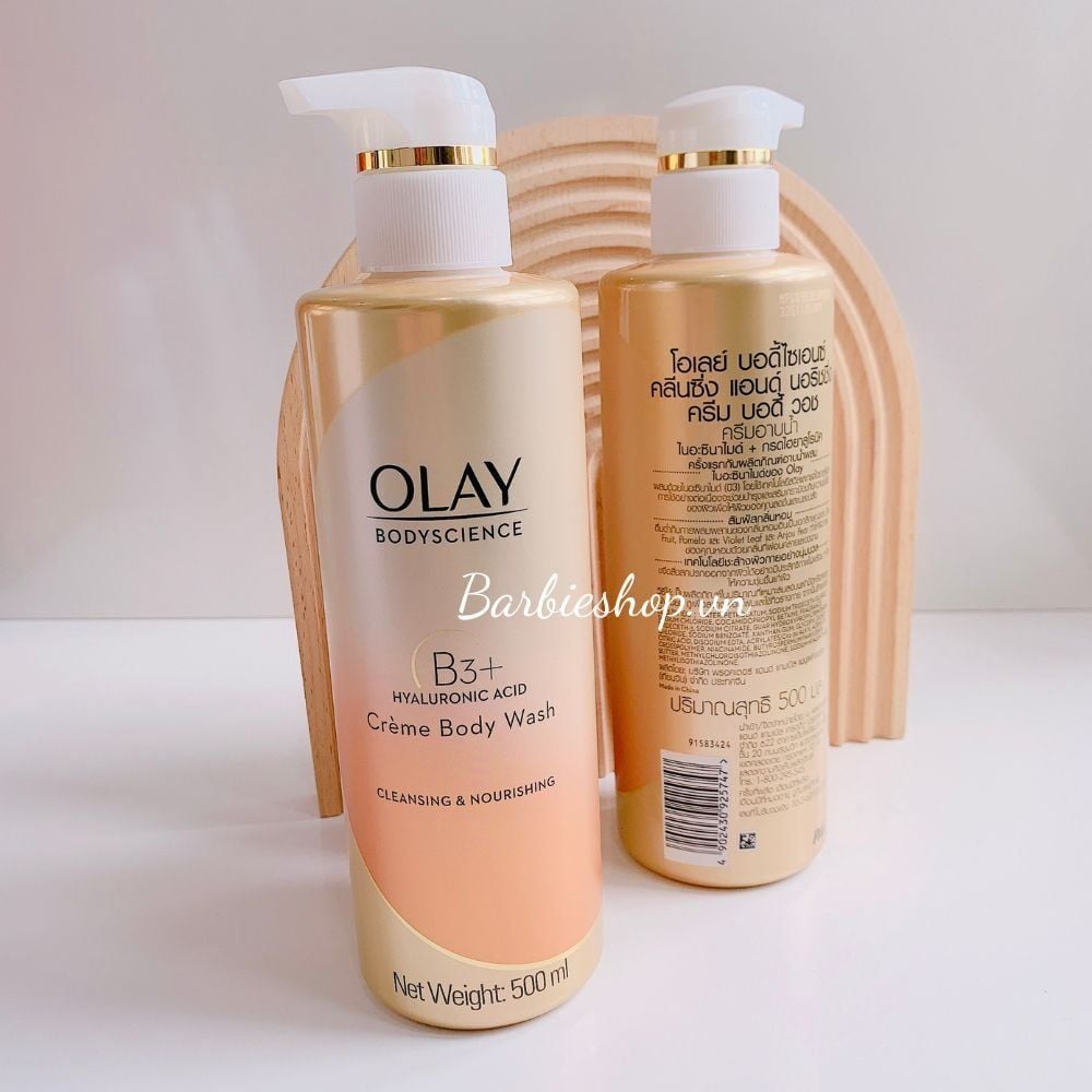 Sữa Tắm Trắng Da Olay B3 Peptide + Vitamin C 500ml (Bản Trung + Thái)