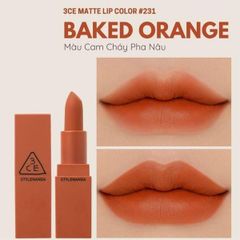 Son Thỏi Lì 3CE Mood Recipe Matte Lip Color (218 - 219 - 220 - 221 - 222 - 223 - 224 - 909 - 227 - 228 - 229 - 230 - 231)