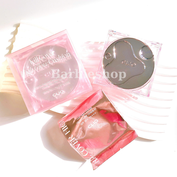 Da Khô -Căng Bóng Phấn Nước Clio Kill Cover High Glow/Mesh Glow/Cover Glow Cushion SPF50 PA (Kèm Lõi Refil 14gx2)