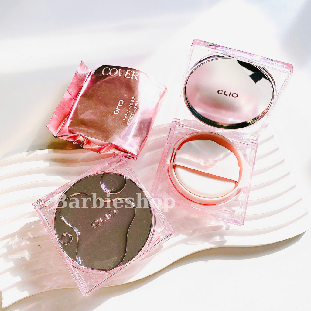 [Da Khô -Căng Bóng] Phấn Nước Clio Kill Cover High Glow/Mesh Glow/Cover Glow Cushion SPF50+ PA++++ (Kèm Lõi Refil 14gx2)