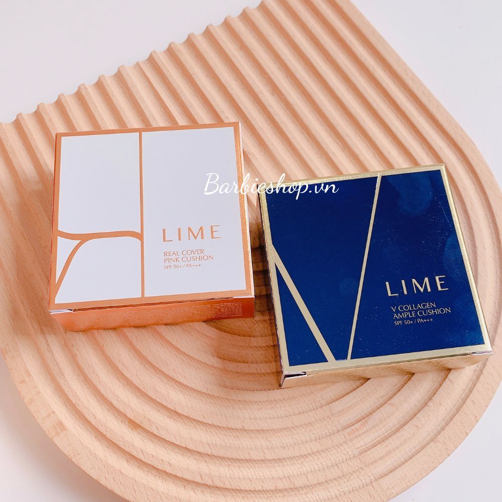 Phấn Nước Dưỡng Ẩm Chống Lão Hóa LIME V Collagen Ample Cushion SPF50+/PA+++ 20g - Xanh đen