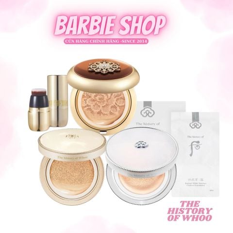 [Kèm Lõi và Cọ ] Set Phấn Nước Tái Sinh Whoo Cheongidan Radiant Essence Cushion SPF50+/PA+++ 15gx2