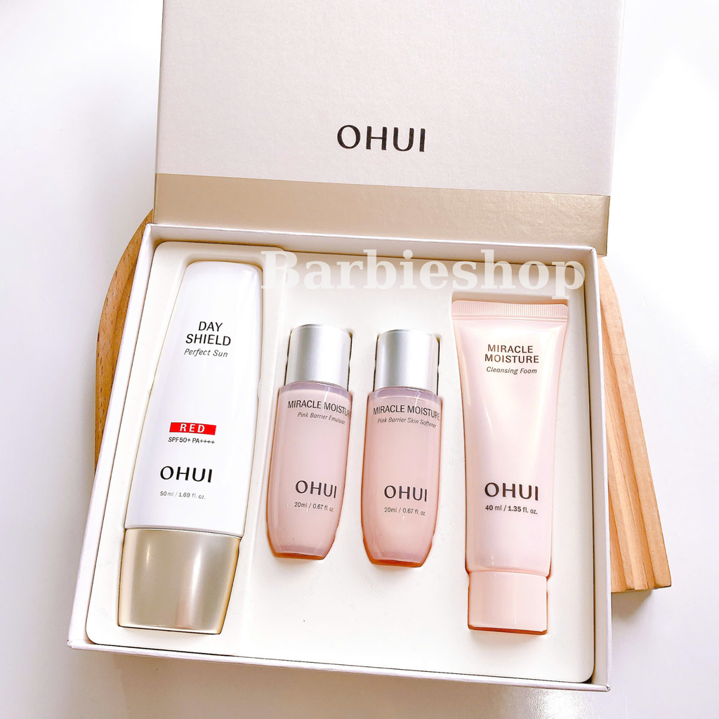 Set Kem Chống Nắng Ohui Day Shield Perfect Sun Black - Red Special Set