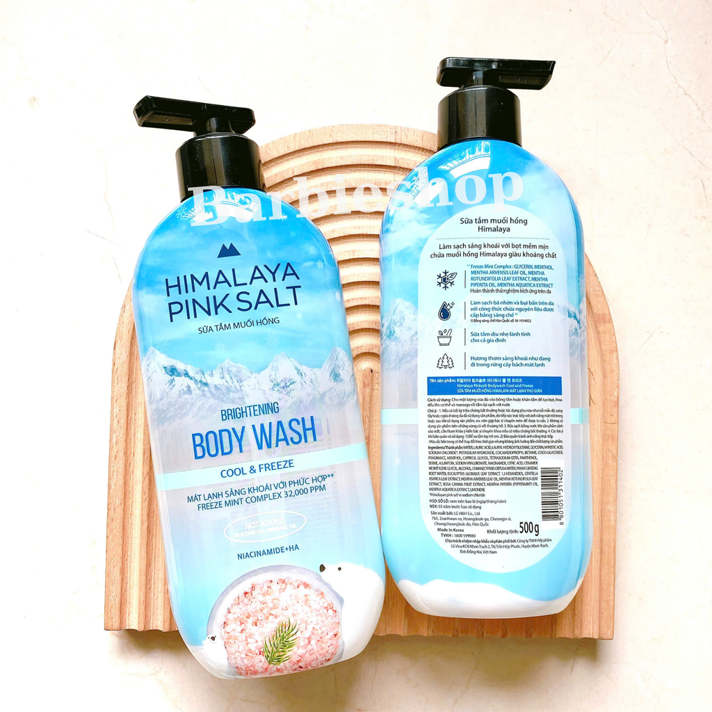 Sữa Tắm Muối Hồng Himalaya Pink Salt Body Wash Cool & Freeze 500g