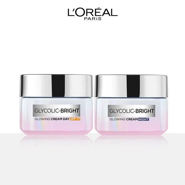 Kem Dưỡng Sáng Da L'Oreal Glycolic-Bright Glowing Cream 30ml (Ngày & Đêm)
