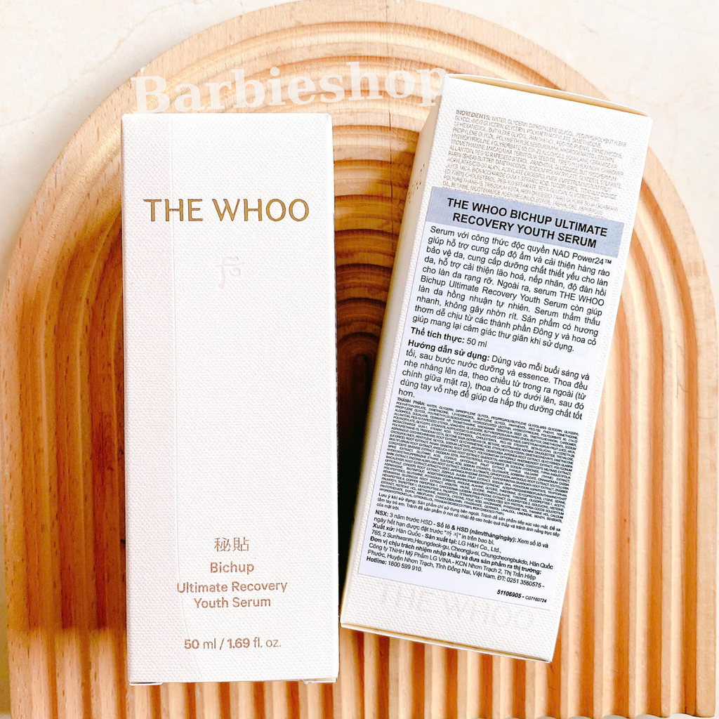 Tinh Chất Tự Sinh The Whoo Bichup Ultimate Recovery Youth Serum 50ml - Bichup Treatment Essence 90ml