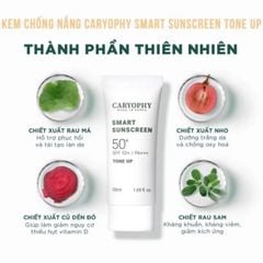 Kem Chống Nắng Caryophy Smart Sunscreen Tone Up - Smart Moist Sunscreen SPF50+/Pa+++ 50ml