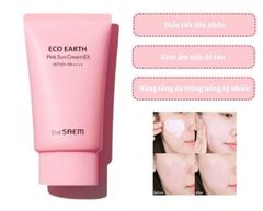 Kem Chống Nắng The Saem Eco Earth Power - Hồng