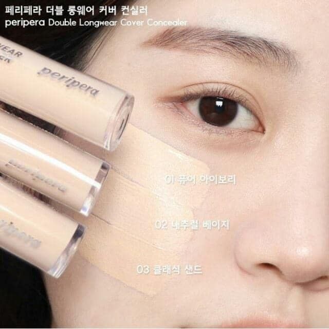 Che Khuyết Điểm Peripera Double Longwear Cover Concealer 5.5g