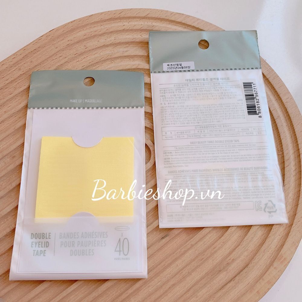 Dán Mí The Face Shop Double - Side Double Eyelid Tape - Trắng + Vàng