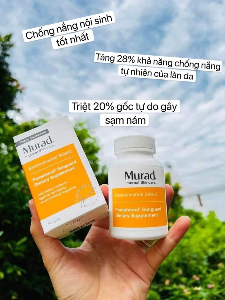 Viên Uống Chống Nắng Nội Sinh Murad POMPHENOL SUNGUARD DIETARY SUPPLEMENT 60 Viên