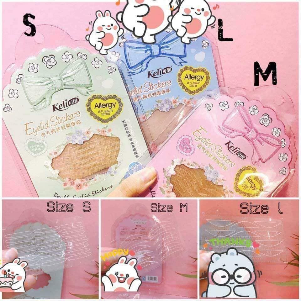 Miếng Dán Mí Lưới Keli Allergy Double Eyelid Stickers 60 miếng