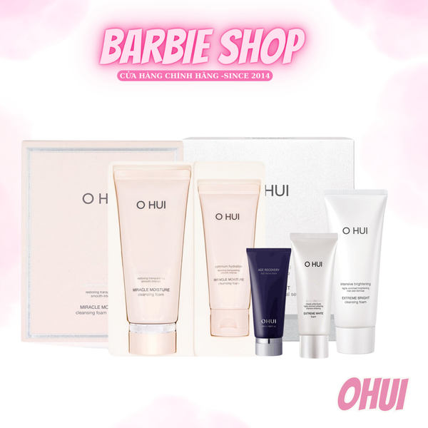 Sữa Rửa Mặt Dưỡng Trắng sáng Da Ohui Extreme Bright Cleasing Foam Special Set