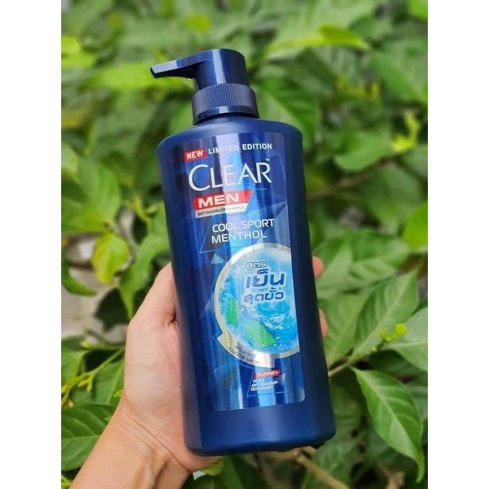 Dầu Gội Clear men 410ml & Clear Bạc hà 400ml Thái Lan
