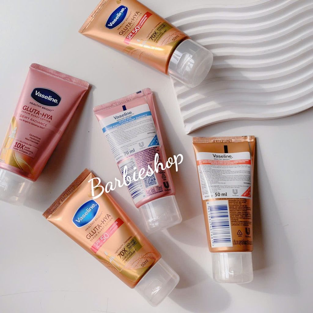 Sữa Dưỡng Thể 300ml Vaseline 4X - 10X - 50X - 70X - Viên Kích Sáng Da Alpha Arbutin 3plus Ngày - Đêm