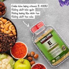 Viên Uống Kirkland Vitamin E 400 IU 500 Viên