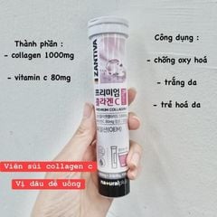 Viên Sủi Collagen C - Zantiva Premium Collagen C Ống 20 Viên