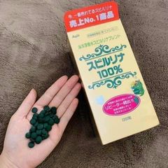 Viên Uống Tảo Xoắn Spirulina Nhật Bản Hộp Vàng 2200 Viên