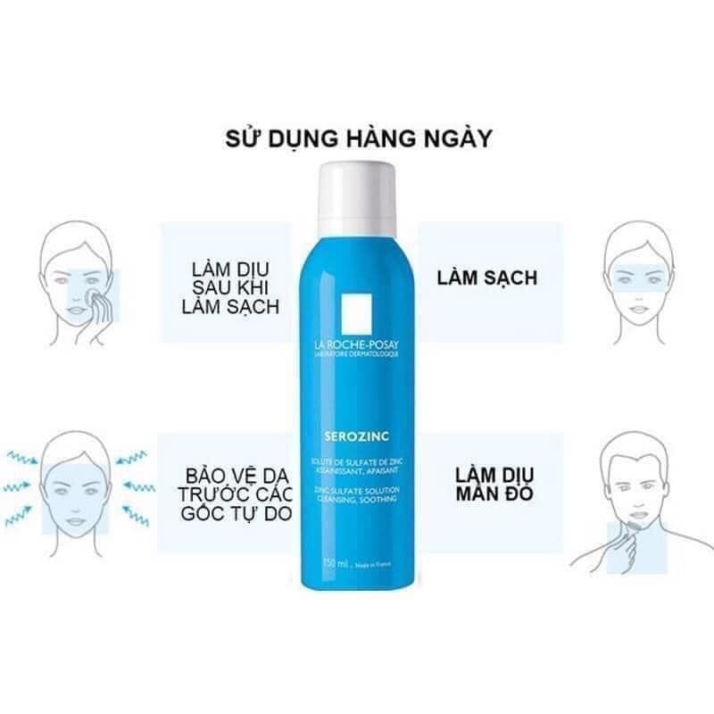 Nước Xịt Khoáng La Roche-Posay Serozinc Làm Sạch & Giảm Bóng Nhờn 300ml