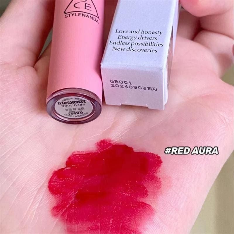 Son 3CE [ MYSTIC MOODS ] Velvet Lip Tint – RED AURA Màu Đỏ Lạnh Tươi 4g