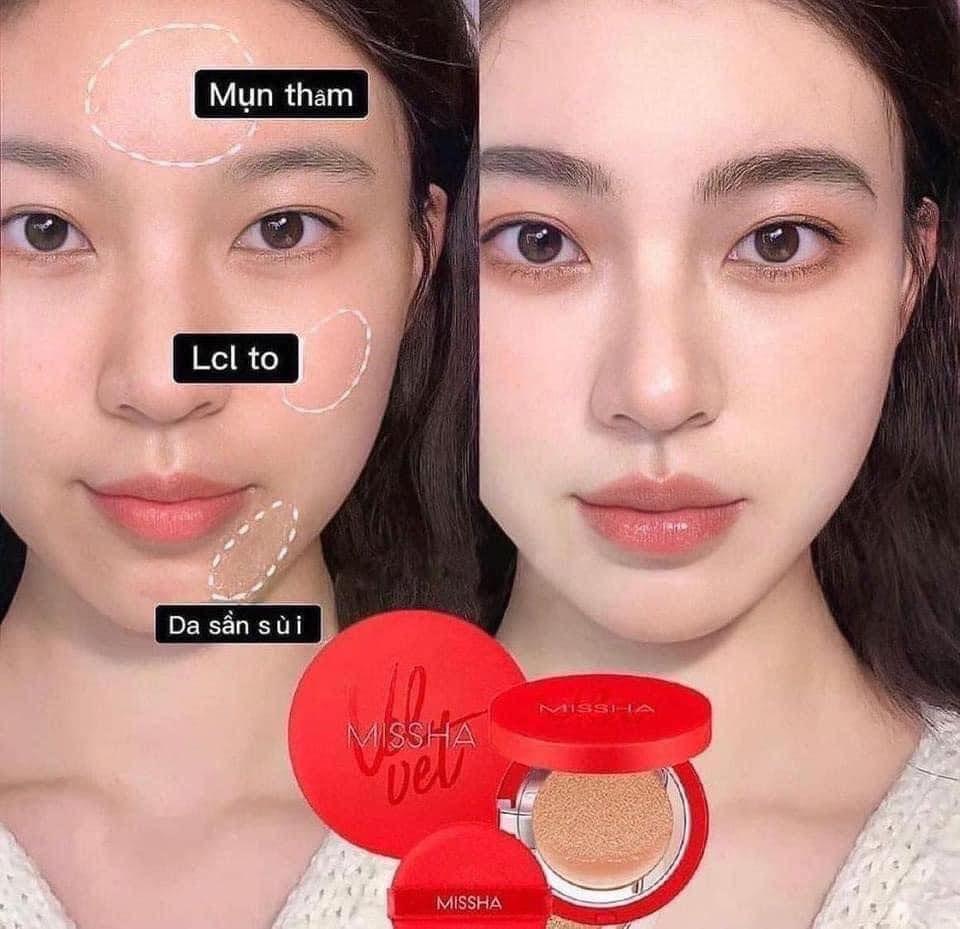 Phấn Nước Missha Velvet Finish Cushion Đỏ Phiên Bản Mới 15g