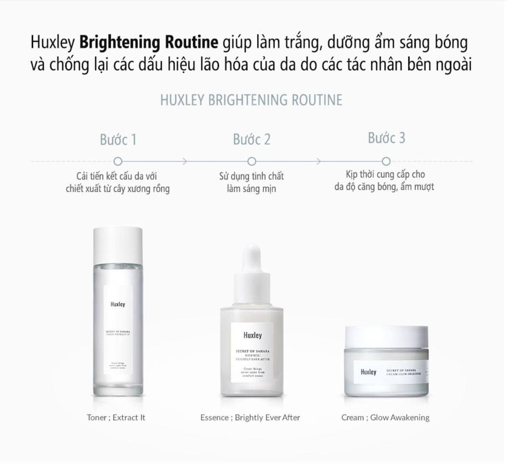 Set Dưỡng Trắng Da Huxley Antioxidant Chống Lão Hóa