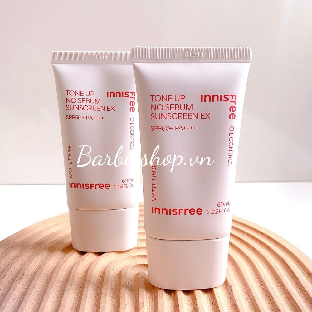 [Mẫu Mới] Kem Chống Nắng Innisfree Tone Up No Sebum Sunscreen EX 60ml - Hồng