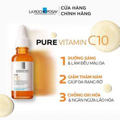 Serum Vitamin C10 La Roche - Posay Pure Serum 30ml - Dưỡng Sáng Ngừa Thâm