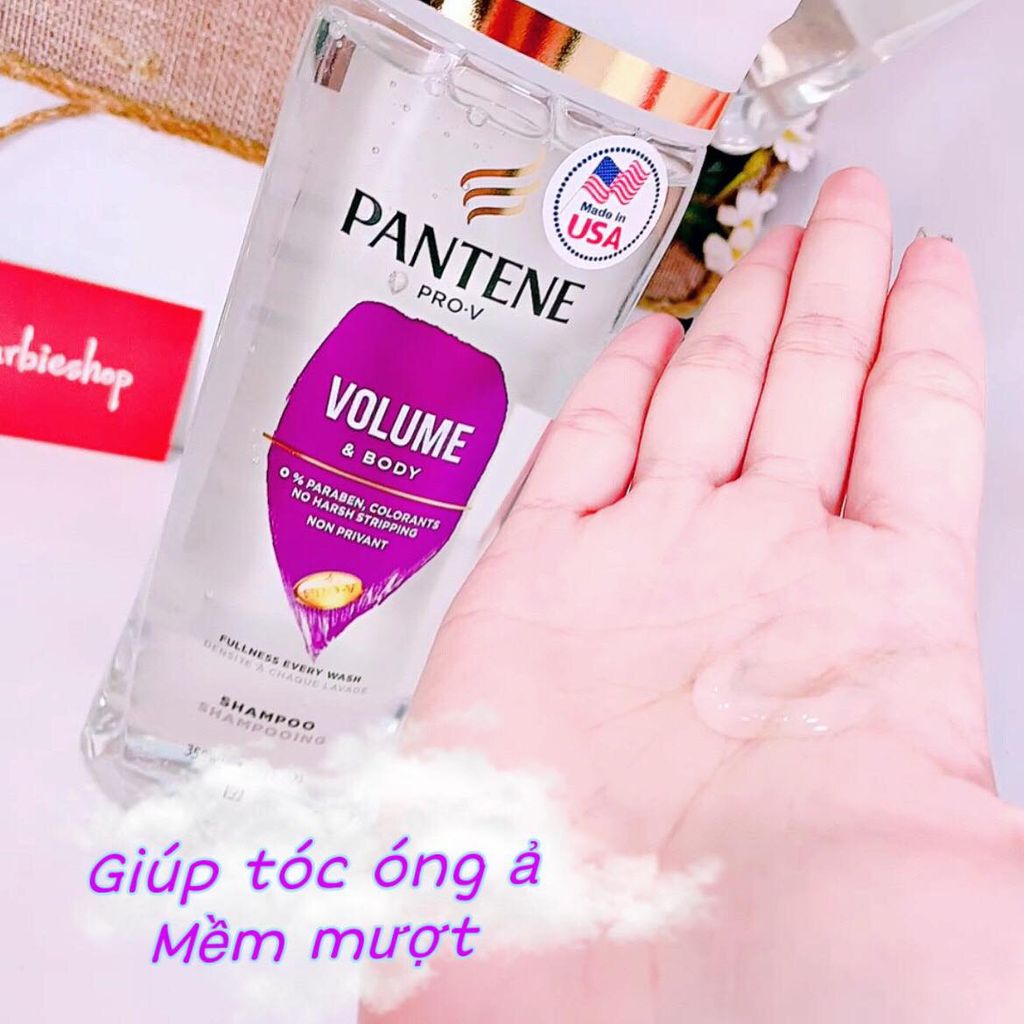 (Có Tem Phụ) Dầu Gội Làm Dày & Bồng Bềnh Tóc Pantene Sheer Volume & Body Shampoo 355ml