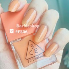 (FULL MÀU) Sơn Móng Tay 3CE Nail Lacquer - Nu01, Nu02, CR01, PE06, PK24