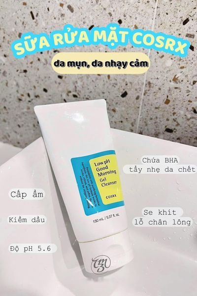 Sữa Rửa Mặt Cosrx Low pH Good Morning Gel Cleanser - Salicylic Acid Daily Gentle Cleanser 150ml