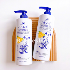 Sữa Tắm Dưỡng Ẩm, Trắng Da Chiết Xuất Ý Dĩ  Hatomugi Moisturizing & Washing The Body Soap 800ml