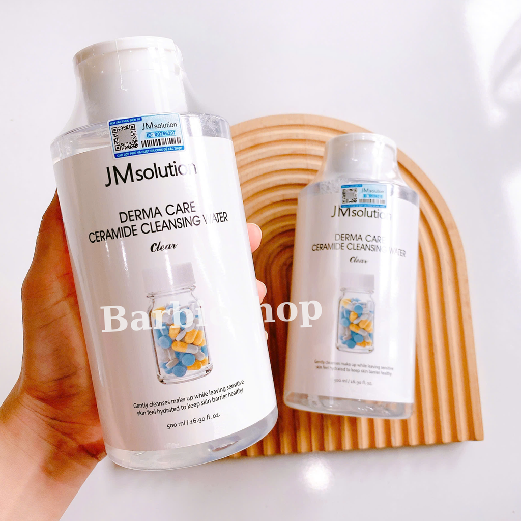 Tẩy Trang Jmsolution H9 Hyaluronic Ampoule / Derma Care Centella Cleansing Water Clear 500ml - 850ml