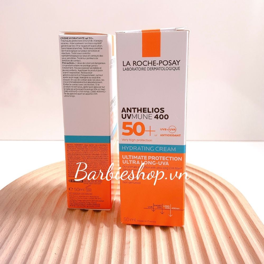 Kem Chống Nắng La Roche Posay Anthelios Hydrating Cream SPF50+ 50ml - Xanh Dương/Xanh Lá