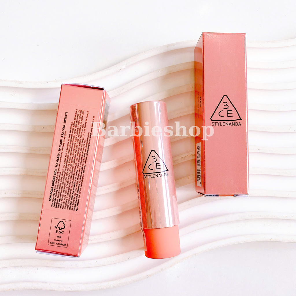 Son Dưỡng Dạng Thỏi 3ce Glazy Lip Glow NEW 2025