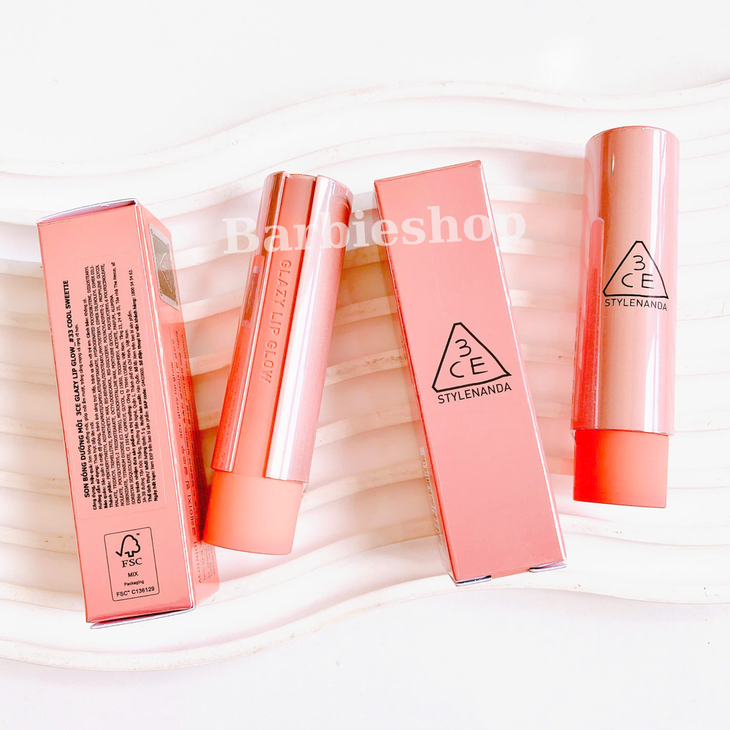 Son Dưỡng Dạng Thỏi 3ce Glazy Lip Glow NEW 2025